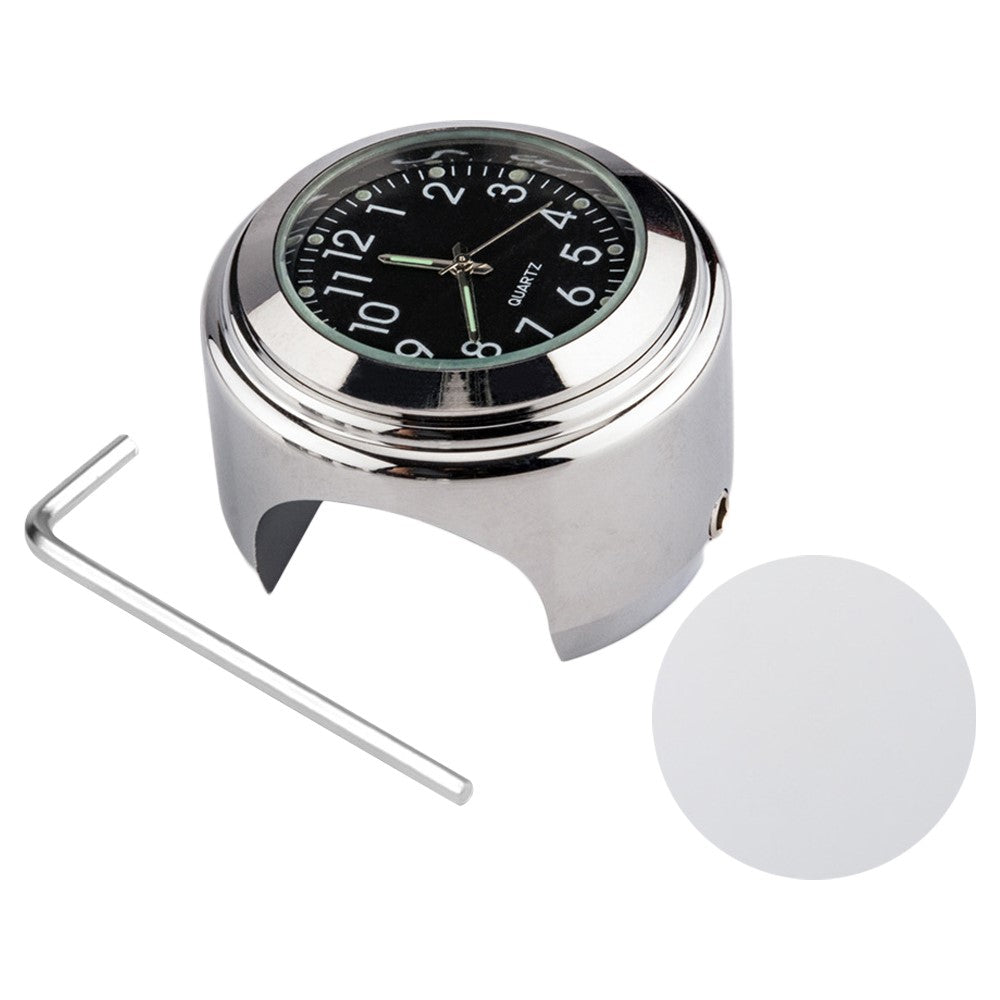 Aluminum Alloy Motorcycle Bike Clock 22-25.4mm Handlebar Luminous Clock