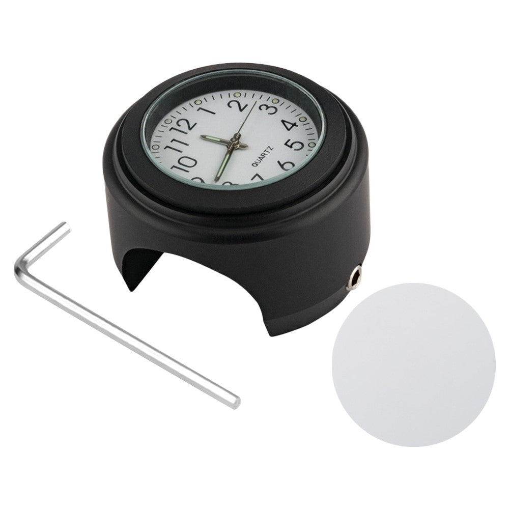 Aluminum Alloy Motorcycle Bike Clock 22-25.4mm Handlebar Luminous Clock