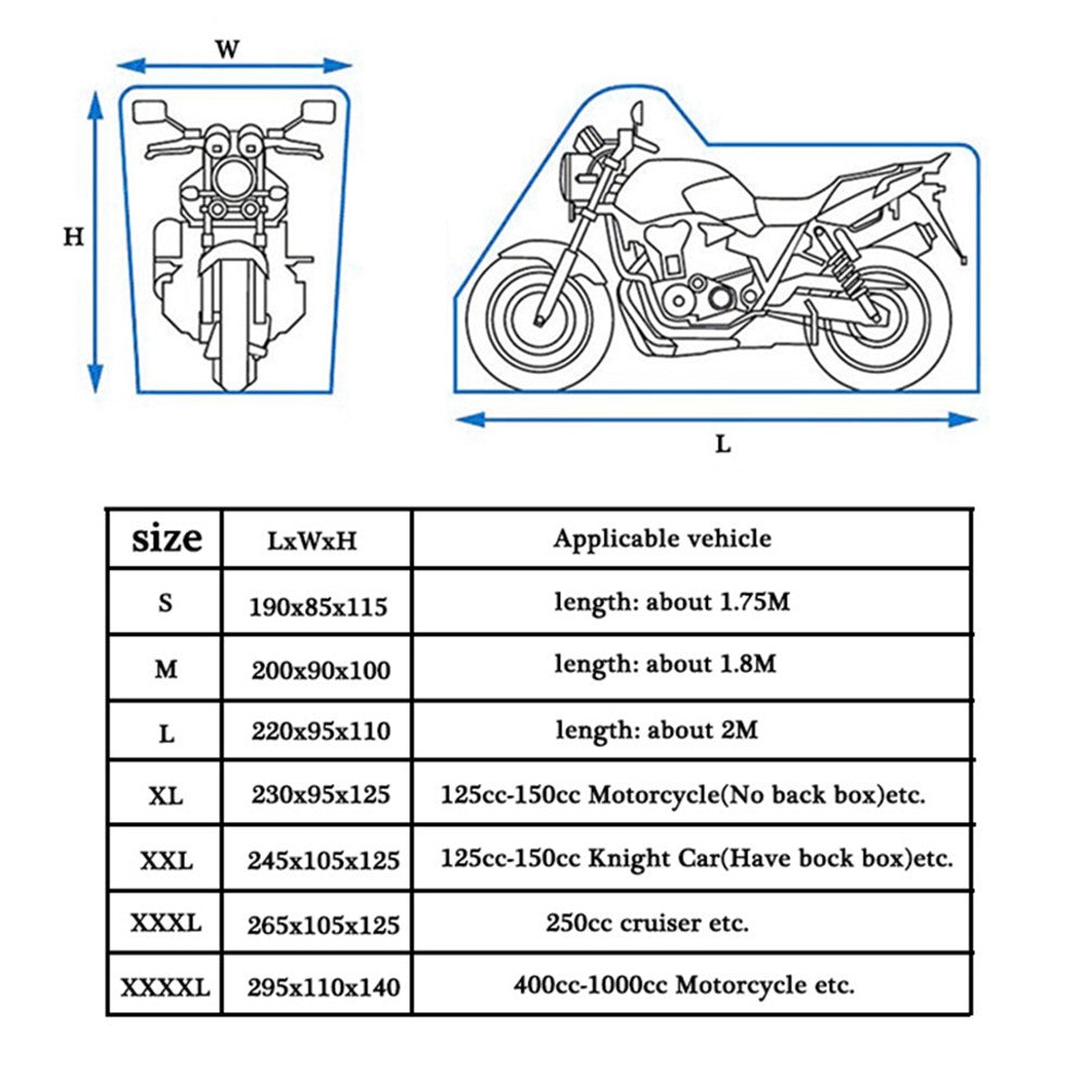 BY-895 Motorcycle Cover Protection Shelter Outdoor Waterproof Motorbike Cover Protector