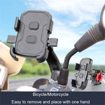 Motorcycle Rearview Mirror Mount Cellphone Bracket Motorbike Rotatable Phone Holder