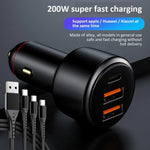 PD3.0 Hurtigopladende Billader 65W Cigarettænder Opladeradapter 3-Port 100W Super Billader