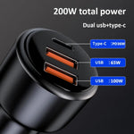PD3.0 Hurtigopladende Billader 65W Cigarettænder Opladeradapter 3-Port 100W Super Billader