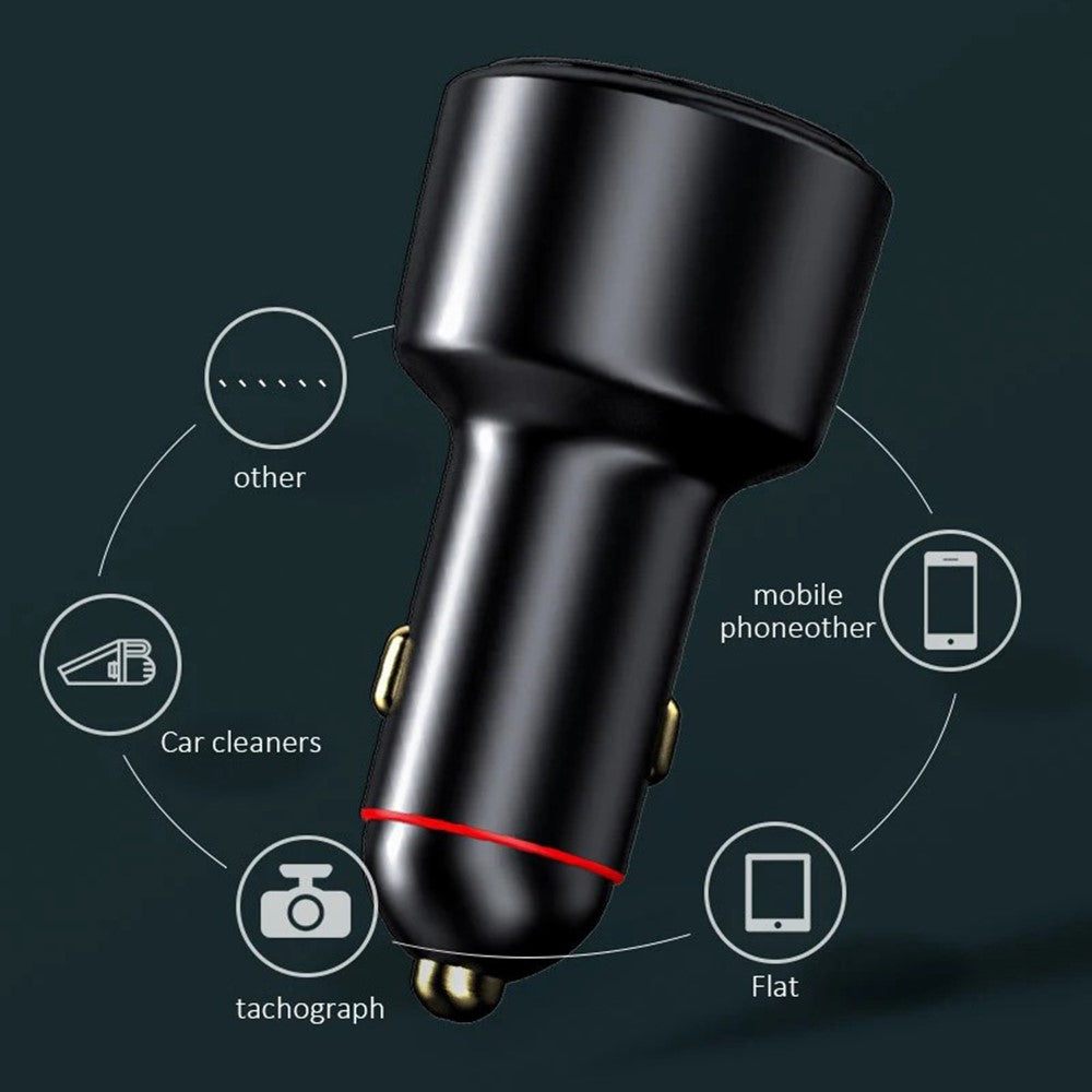 PD3.0 Hurtigopladende Billader 65W Cigarettænder Opladeradapter 3-Port 100W Super Billader
