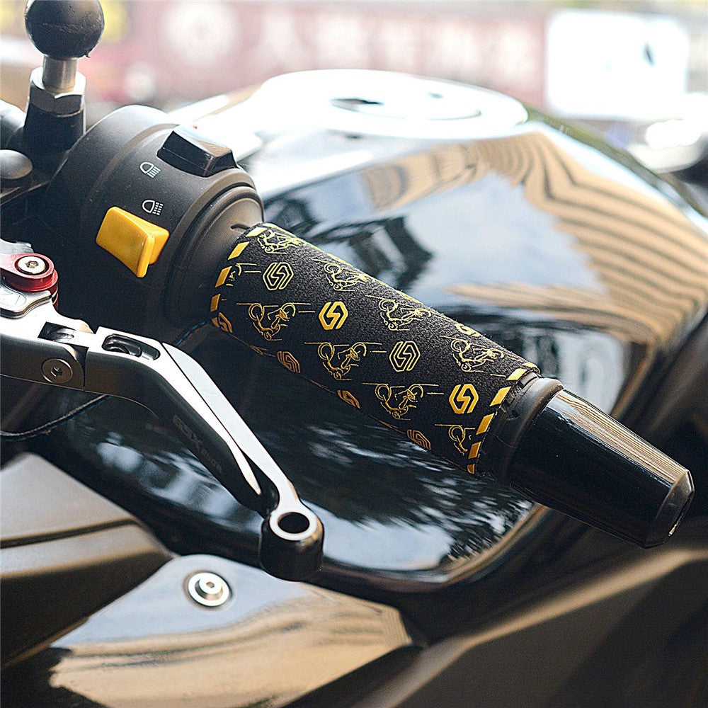 WUPP CSZH-974K1 motorcykelvarmehåndtag med hukommelsesfunktion mønsterdesign elektrisk håndtagsholder understøtter 6 temperaturjusteringer