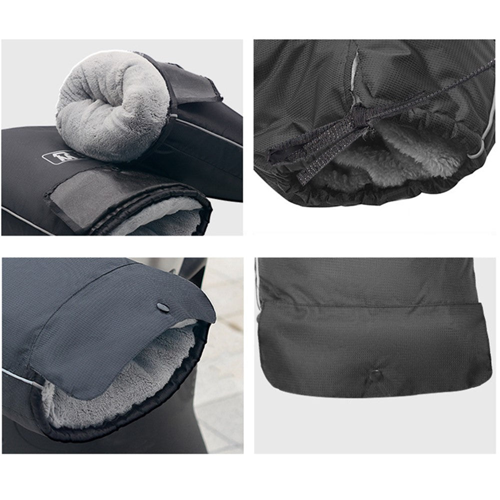 WUPP CS-1472A1 1 Pair Small Opening Motorcycle Handlebar Mitten Handlebar Winter Warmer Cover
