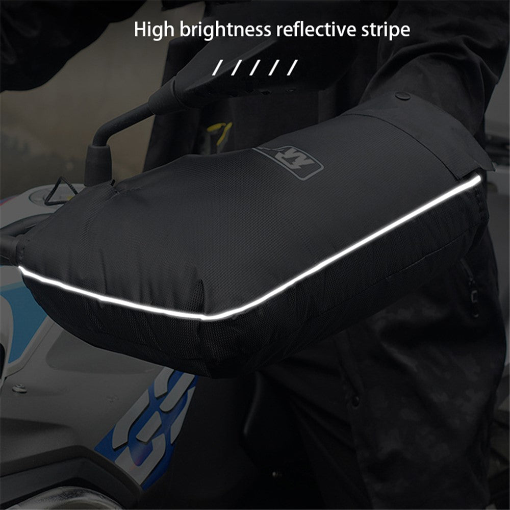 WUPP CS-1472A1 1 Pair Small Opening Motorcycle Handlebar Mitten Handlebar Winter Warmer Cover