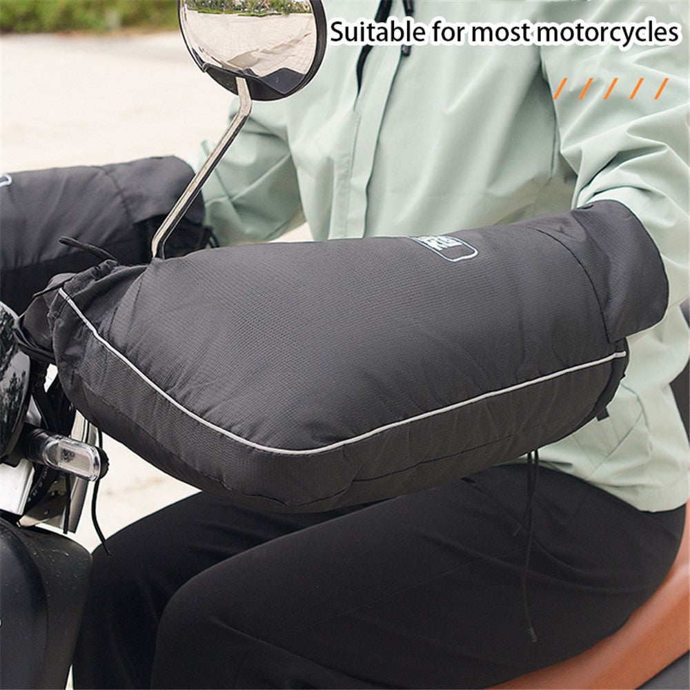 WUPP CS-1472A1 1 Pair Small Opening Motorcycle Handlebar Mitten Handlebar Winter Warmer Cover