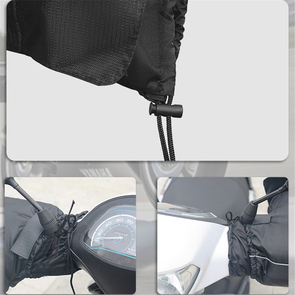 WUPP CS-1780A1 1 Pair ATV Handlebar Gloves Waterproof Winter Snowmobile Hand Muffs, Large Opening