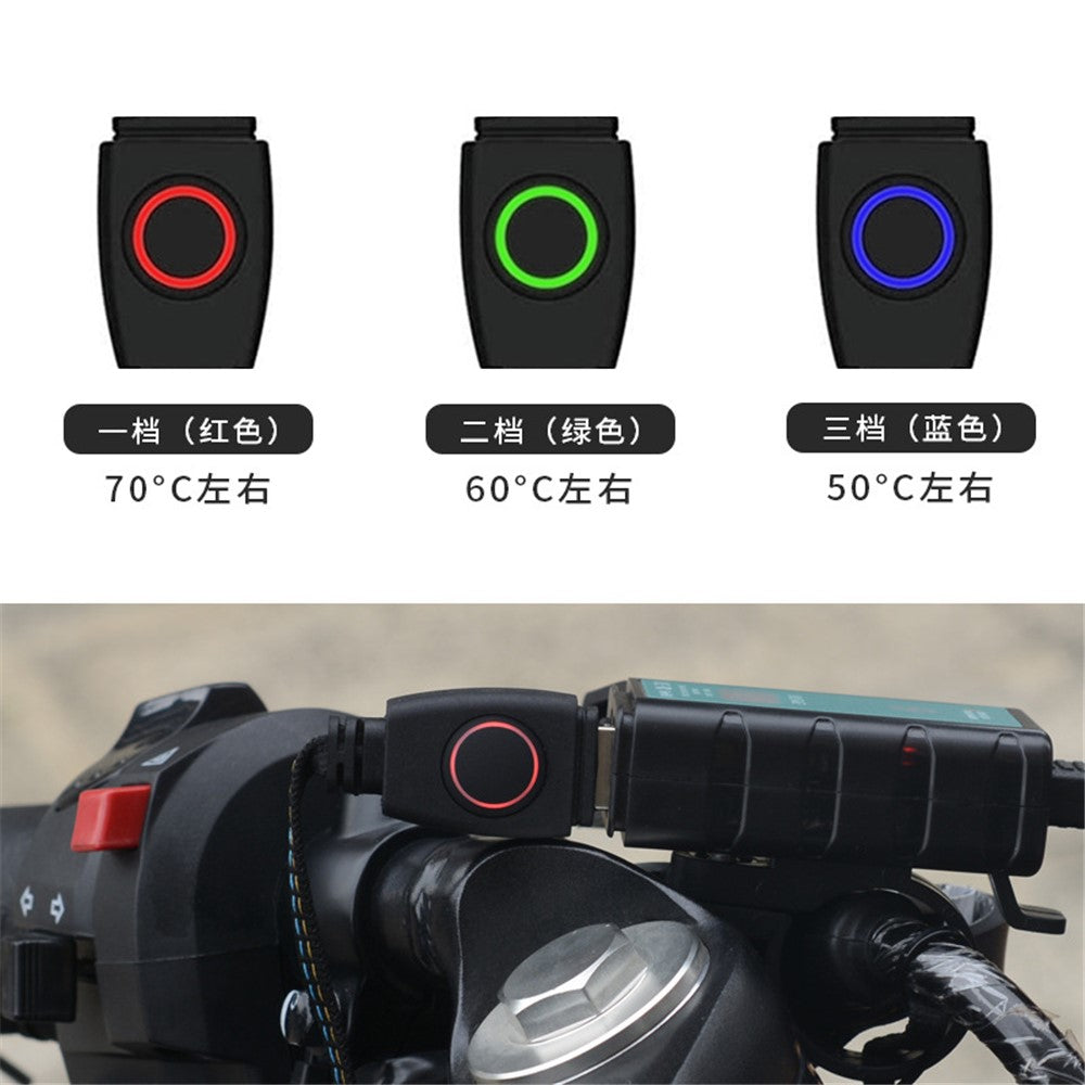 WUPP CSZH-1314B1 5V Strap-Style Motorcycle Heated Grips with Switch, IP67 Waterproof