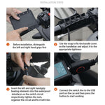 WUPP CSZH-1314B1 5V Strap-Style Motorcycle Heated Grips with Switch, IP67 Waterproof