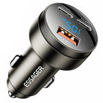 ESSAGER Aluminum Alloy 105W Phone Charger USB+Dual Type-C Car Charger