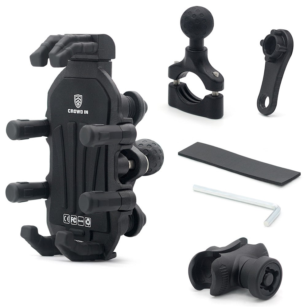 WUPP CS-1990C1 Bicycle Handlebar Phone Holder with Anti-theft Knob Design for Motorcycle / Scooter