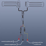 WUPP CSZH-1970A1 Motorcycle Electric Heated Grips 2.5mm + Three-Wire ACC Version