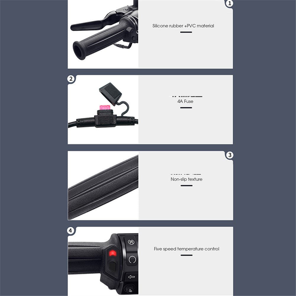 WUPP CSZH-1970A1 Motorcycle Electric Heated Grips 2.5mm + Three-Wire ACC Version