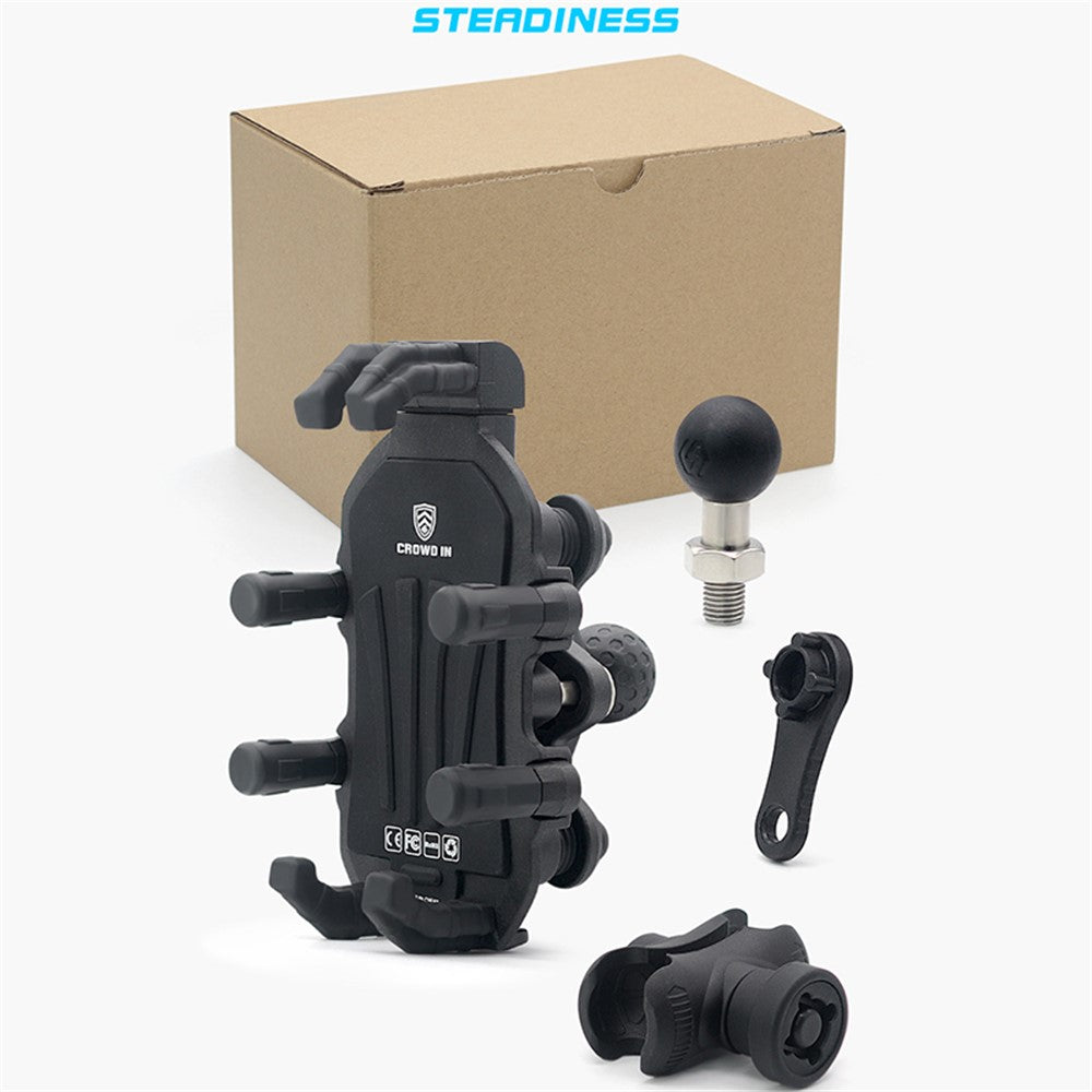 WUPP ZH-1990B1 Anti-Theft Bracket + M8 Ball Head Motorcycle Electric Bike Phone Mount