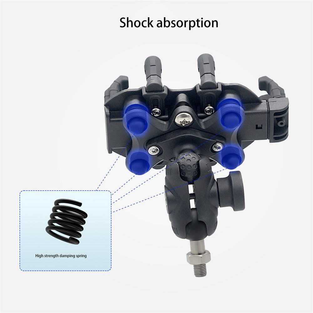 WUPP ZH-1990B1 Anti-Theft Bracket + M8 Ball Head Motorcycle Electric Bike Phone Mount