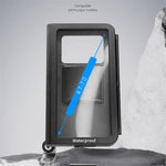WUPP CS-1937A1 Motorcycle Rearview Mirror Phone Holder Waterproof Phone Mount Case for Electric Bikes