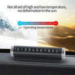 Aluminum Alloy+PC Roller Design Car Stop Sign Phone Number Plate Temporary Parking Card