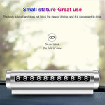 Aluminum Alloy+PC Roller Design Car Stop Sign Phone Number Plate Temporary Parking Card