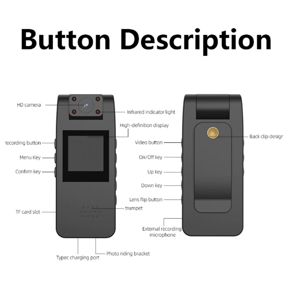 CD07 1080P Full HD WiFi Meeting Pen Camera Clip-on Voice Recorder Portable Video Audio Recorder