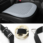 Summer Cooling Mat 3D Massage Breathable Ice Silk Universal Car Front Seat Cover + Backrest Pad