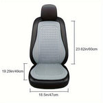 Summer Cooling Mat 3D Massage Breathable Ice Silk Universal Car Front Seat Cover + Backrest Pad