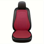 Summer Cooling Mat 3D Massage Breathable Ice Silk Universal Car Front Seat Cover + Backrest Pad