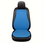 Summer Cooling Mat 3D Massage Breathable Ice Silk Universal Car Front Seat Cover + Backrest Pad