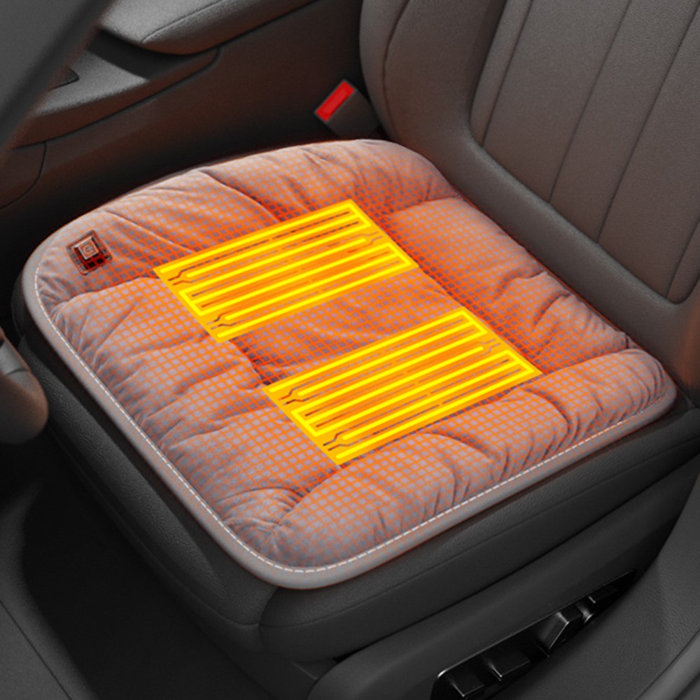 ANJUNY 4 Levels Heating Car Seat Cushion Cover USB Charging Winter Seat Heater Warmer