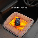 ANJUNY 4 Levels Heating Car Seat Cushion Cover USB Charging Winter Seat Heater Warmer