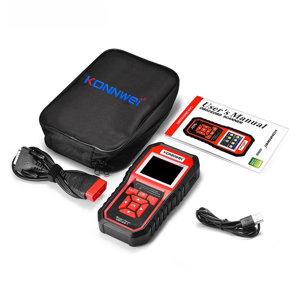 KONNWEI KW850 OBD2 Scanner Code Reader OBD II Automotive Scanner Car Diagnostic Scan Tool Check Engine Tool (Support 8 Languages)