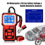 KONNWEI KW681 2-i-1 6-12V bilbatteritester, OBD2-bildiagnoseinstrument og batterianalysator