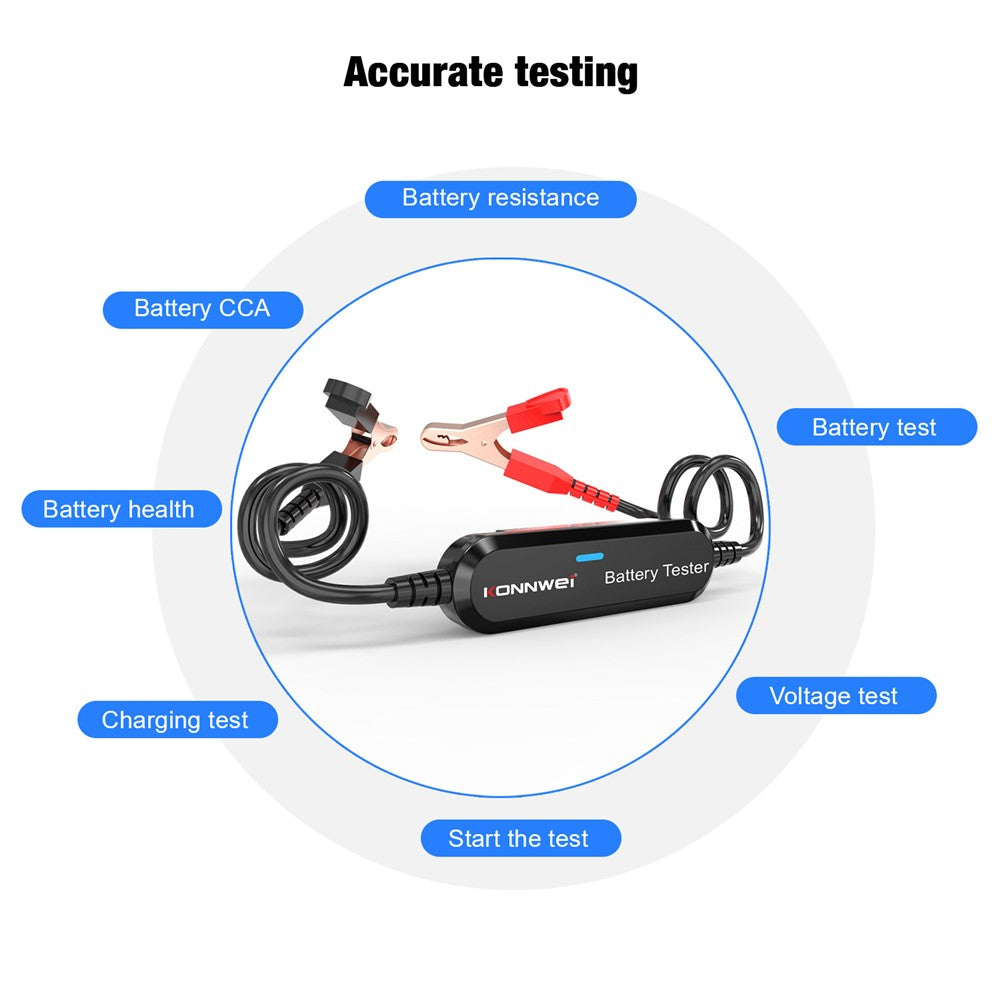 KONNWEI BK100 Automotive Wireless Bluetooth-compatible 6V 12V Battery CCA Tester Car Battery Charging Analyzer