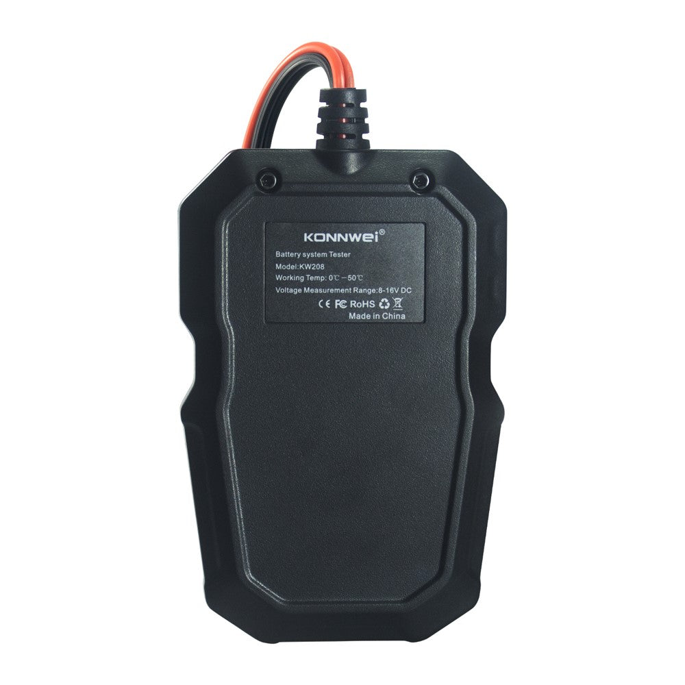 KONNWEI  KW208 Automotive Battery Tester Car Digital 12V 100-2000CCA Cranking Charging System Test Tool