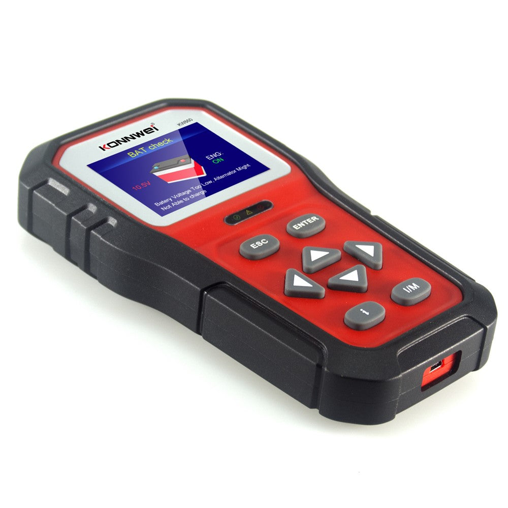 KONNWEI KW860 OBDII Scanner Code Reader Motorfejllæser Slet/nulstil fejlkoder Diagnostisk scanner