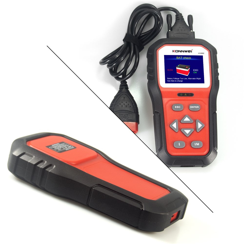 KONNWEI KW860 OBDII Scanner Code Reader Motorfejllæser Slet/nulstil fejlkoder Diagnostisk scanner
