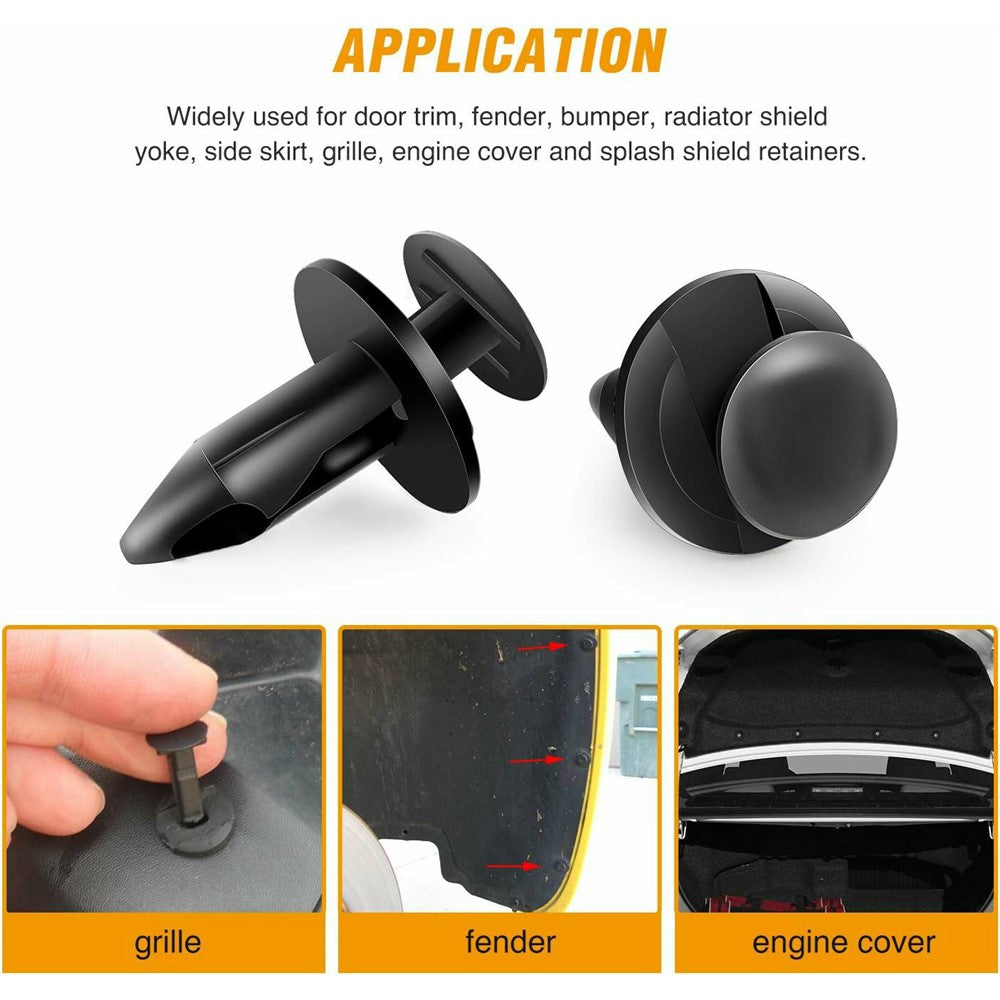 200Pcs Mixed Plastic Car Door Panel Fastener Vehicle Bumper Clips Retainer Fasteners with 1 Pry Tool