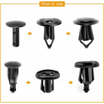 200Pcs Mixed Plastic Car Door Panel Fastener Vehicle Bumper Clips Retainer Fasteners with 1 Pry Tool