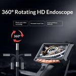 P370 1m Flexible Tube 8mm Lens Borescope 360 Degree Rotatable 5 Inch HD Screen Waterproof Endoscope Camera