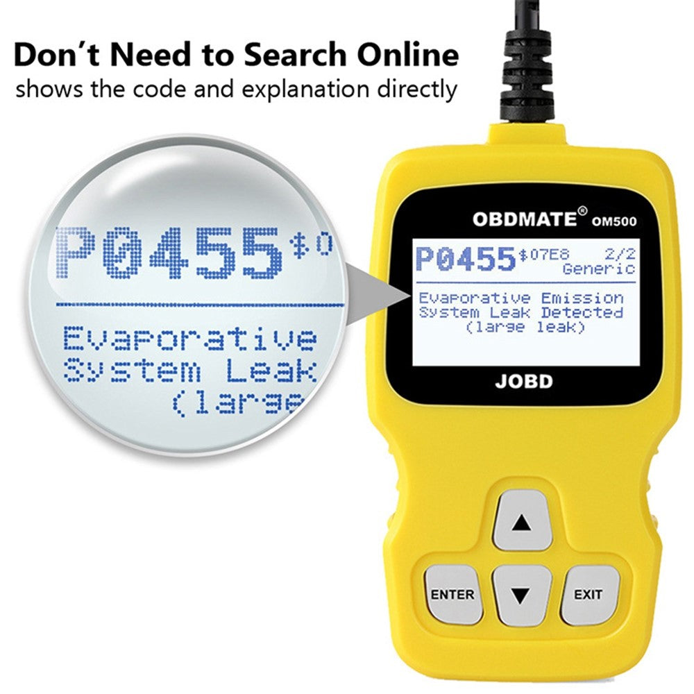 OBDMATE OM500 OBDII / EOBD / JOBD Code Reader Car Fault Diagnosis Tester