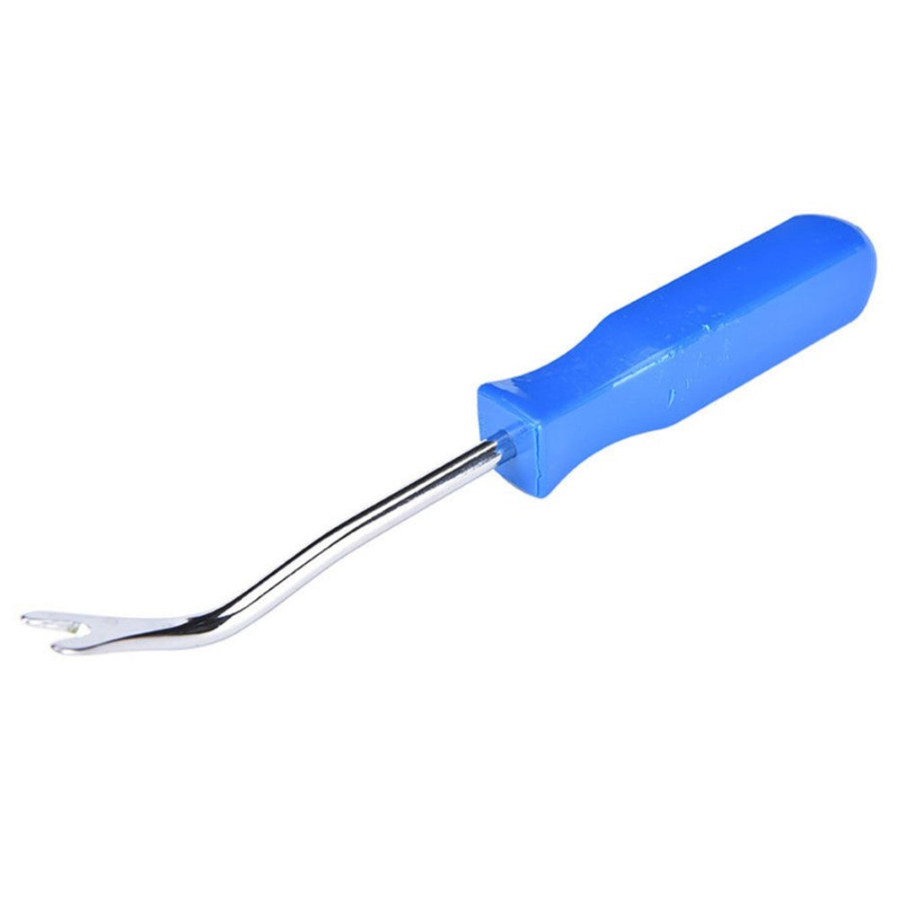205mm Length Car Door Trim Clip Remover Plastic Fastener Puller Removing Pry Tool with with Rubber Handle