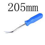 205mm Length Car Door Trim Clip Remover Plastic Fastener Puller Removing Pry Tool with with Rubber Handle