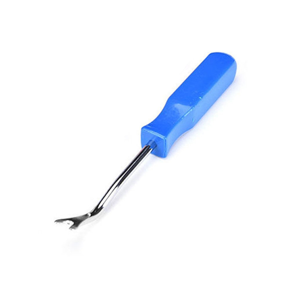 205mm Length Car Door Trim Clip Remover Plastic Fastener Puller Removing Pry Tool with with Rubber Handle