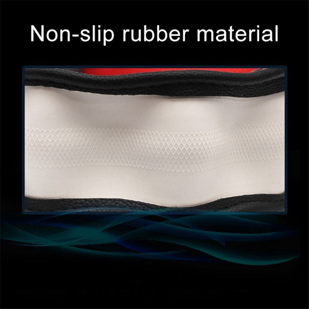 38cm D-shaped Car Steering Wheel Cover Imitation Leather Anti-skid Steering Wheel Sleeve