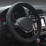 38cm D-shaped Car Steering Wheel Cover Imitation Leather Anti-skid Steering Wheel Sleeve