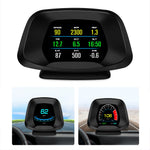 P19 HUD-enhed Multifunktionel smart digitalmåler Universal bil-speedometer LCD-display OBD GPS-scanner Diagnostisk værktøj Hastighedsalarm