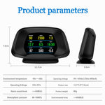 P19 HUD-enhed Multifunktionel smart digitalmåler Universal bil-speedometer LCD-display OBD GPS-scanner Diagnostisk værktøj Hastighedsalarm
