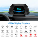 P19 HUD-enhed Multifunktionel smart digitalmåler Universal bil-speedometer LCD-display OBD GPS-scanner Diagnostisk værktøj Hastighedsalarm