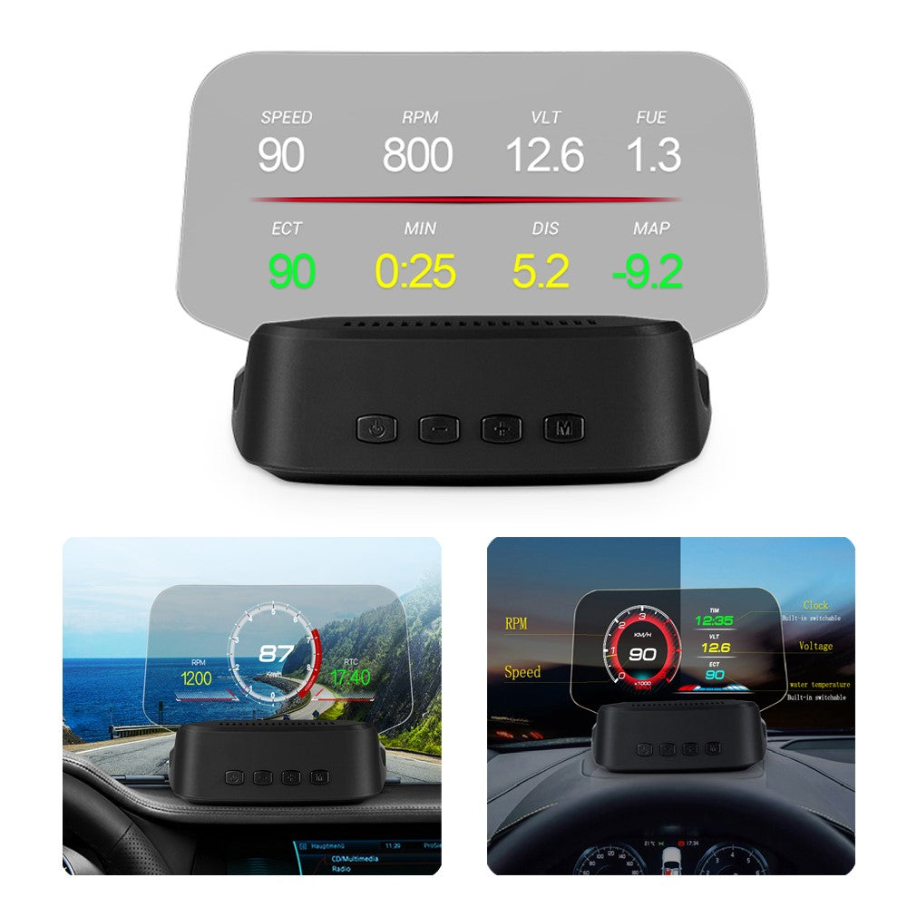 C2 Bil Universal Smart HUD Head-up Display Navigation Version HUD Farveskærm AI Intelligens