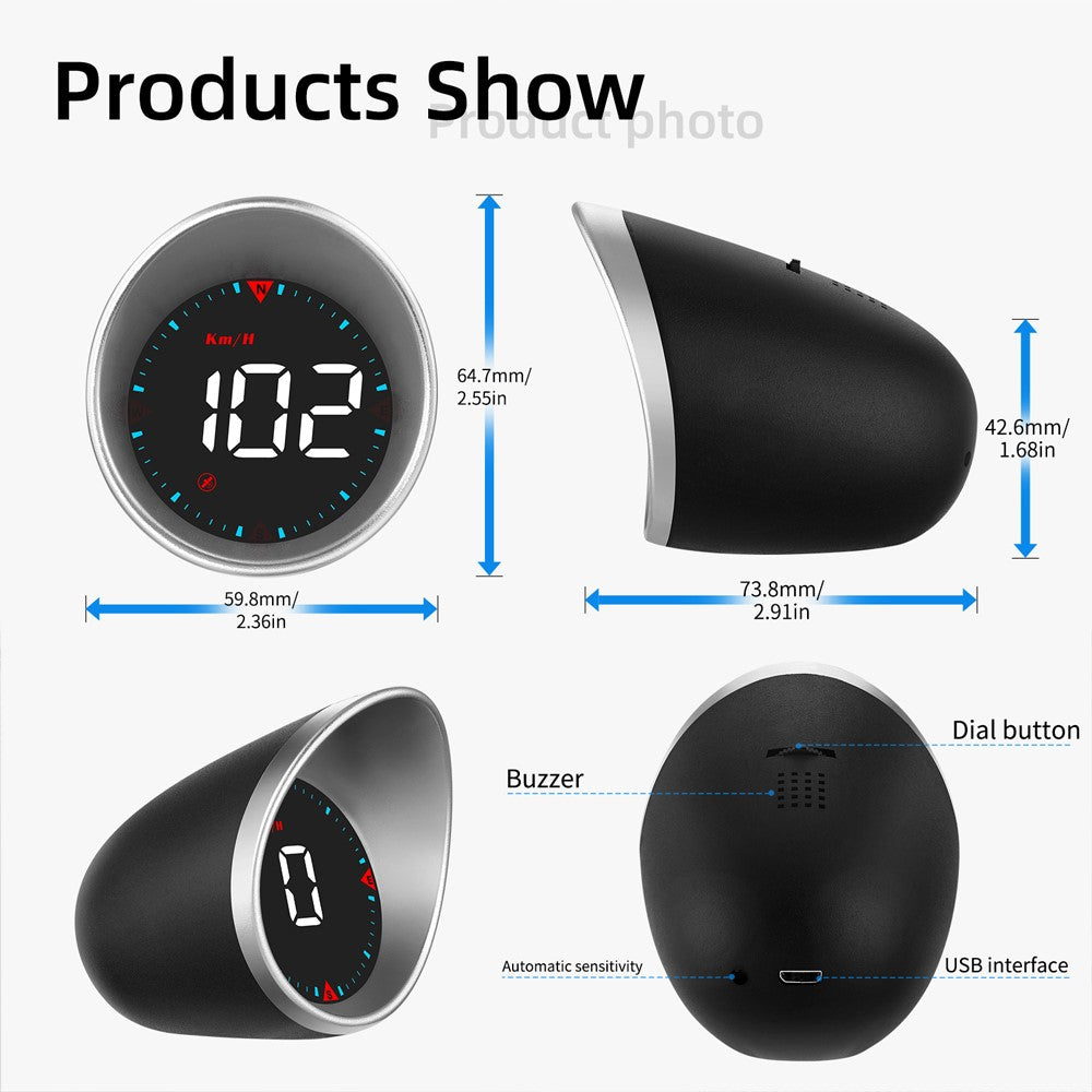 G5 HUD Car Universal GPS Head Up Display with 1.8 inch Screen Support Over Speed/Fatigue Driving Alarm